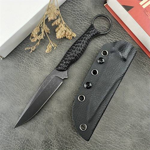 high hardness straight knife d2 steel g10 handle outdoor camping survival edc pocket knife practical cutting knife mens gift