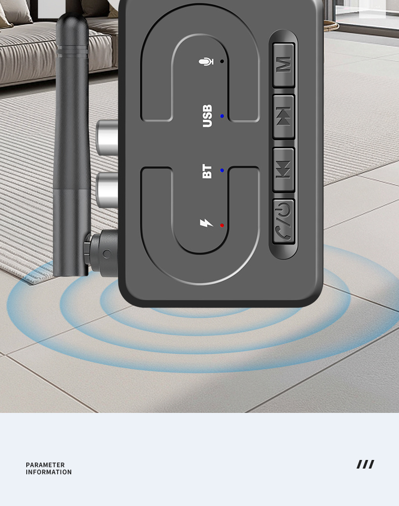 Нов 6.0 Bluetooth приемник USB плейър цифров към аналогов конвертор 3.5mm аудио адаптер AUX