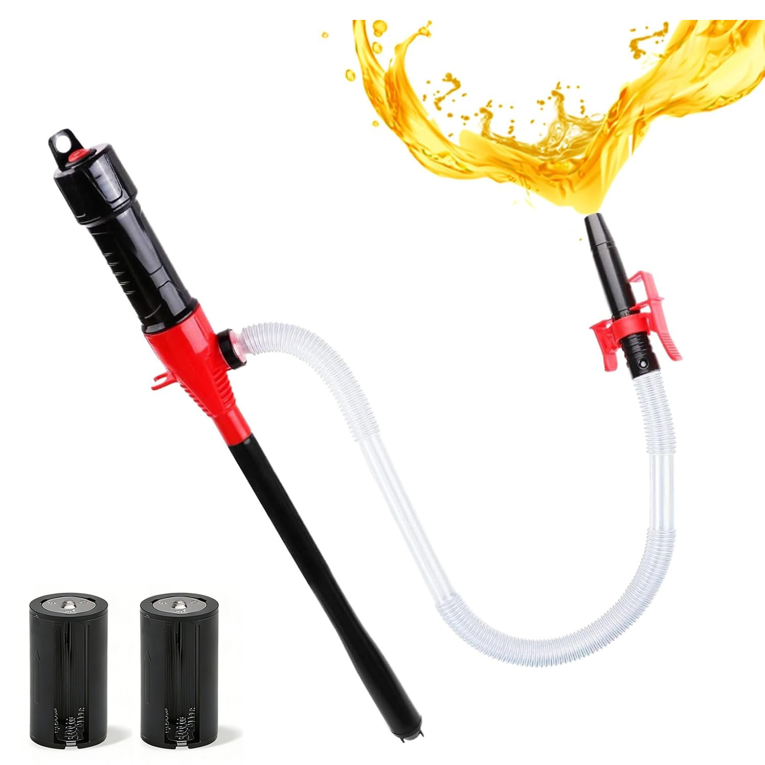 Portable Liquid Transfer Pump, Extra-long Hose With Nozzle, Multi-use Siphon For Fuel Detergent