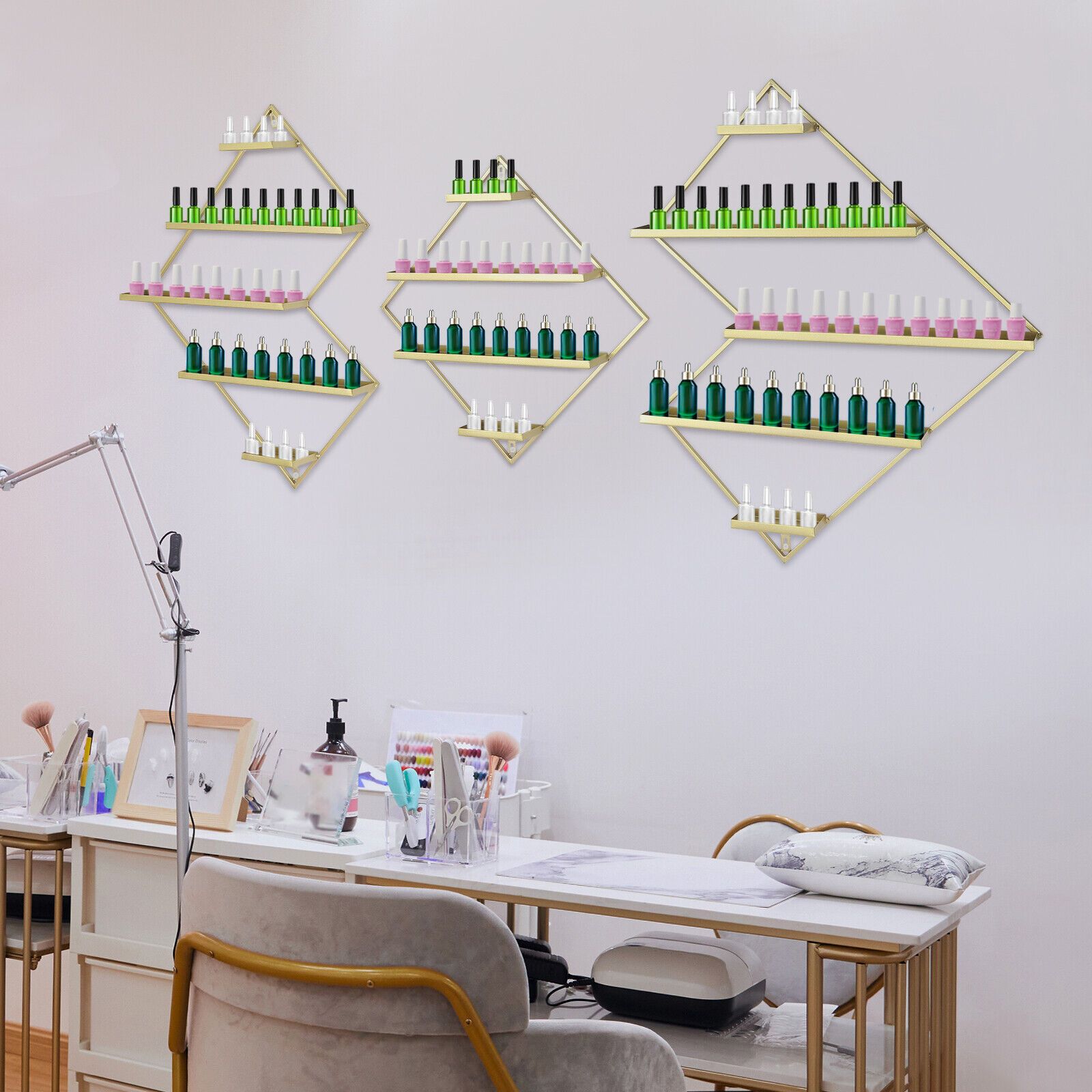 nail polish rack nail salon metal wall mounted Temu