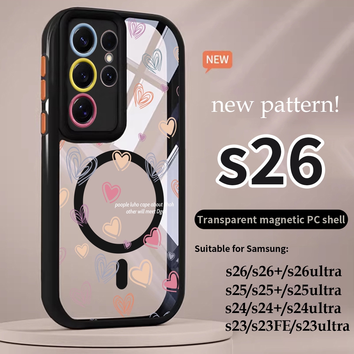 TEMU Phone Case - Protective Phone Cover - Compatible With For Galaxy S26/s6 Ultra/s6 Plus, Transparent Magnetic Case With Anti-drop Features, Unique