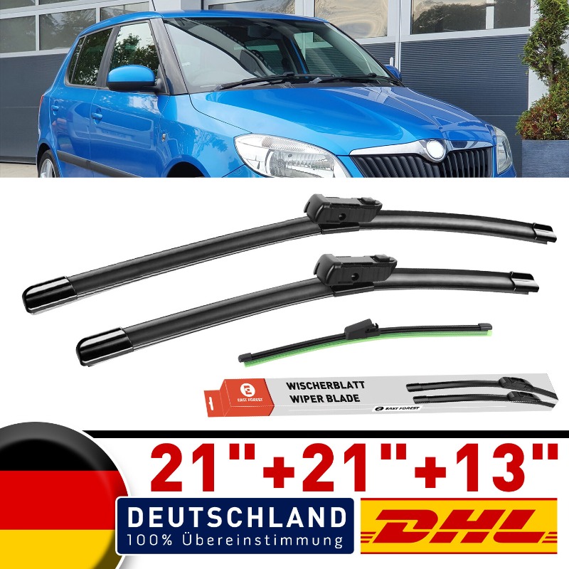 Front And Rear Windshield Wipers Suitable For Ii | Type 5j | 2007-2013