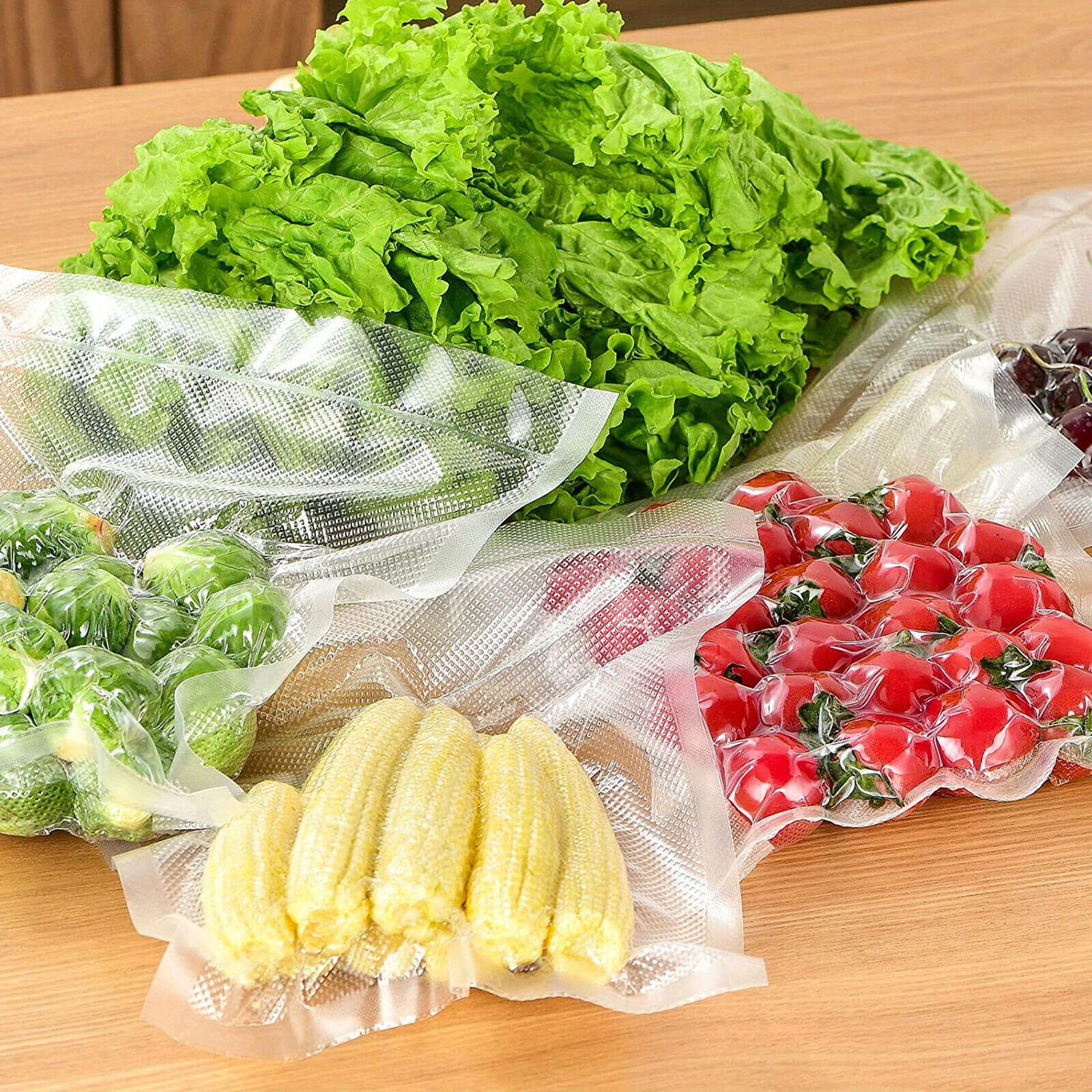 TEMU 400pcs Vacuum Sealer Freezer Storage Bags For Food, Bags With Bpa Free And Commercial Grade Sous Vide Vaccume Precut Bag (6 Sizes From)