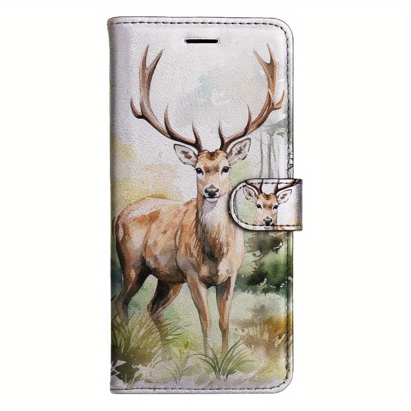 TEMU Phone Case: Deer Flip Wallet Case Sutible For M10 A10s A20s A30s A50s A51 A71 A31 A42 A12 A32 A52s A72 A22 A13 A04s A53 A33 A14 A34 A54 A04e A25