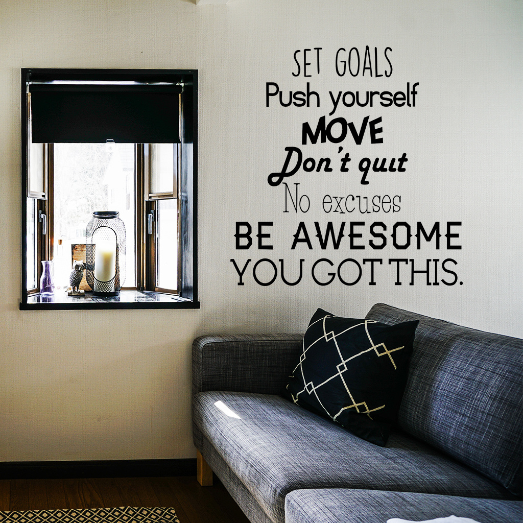 inspirational wall stickers sold on Temu United States