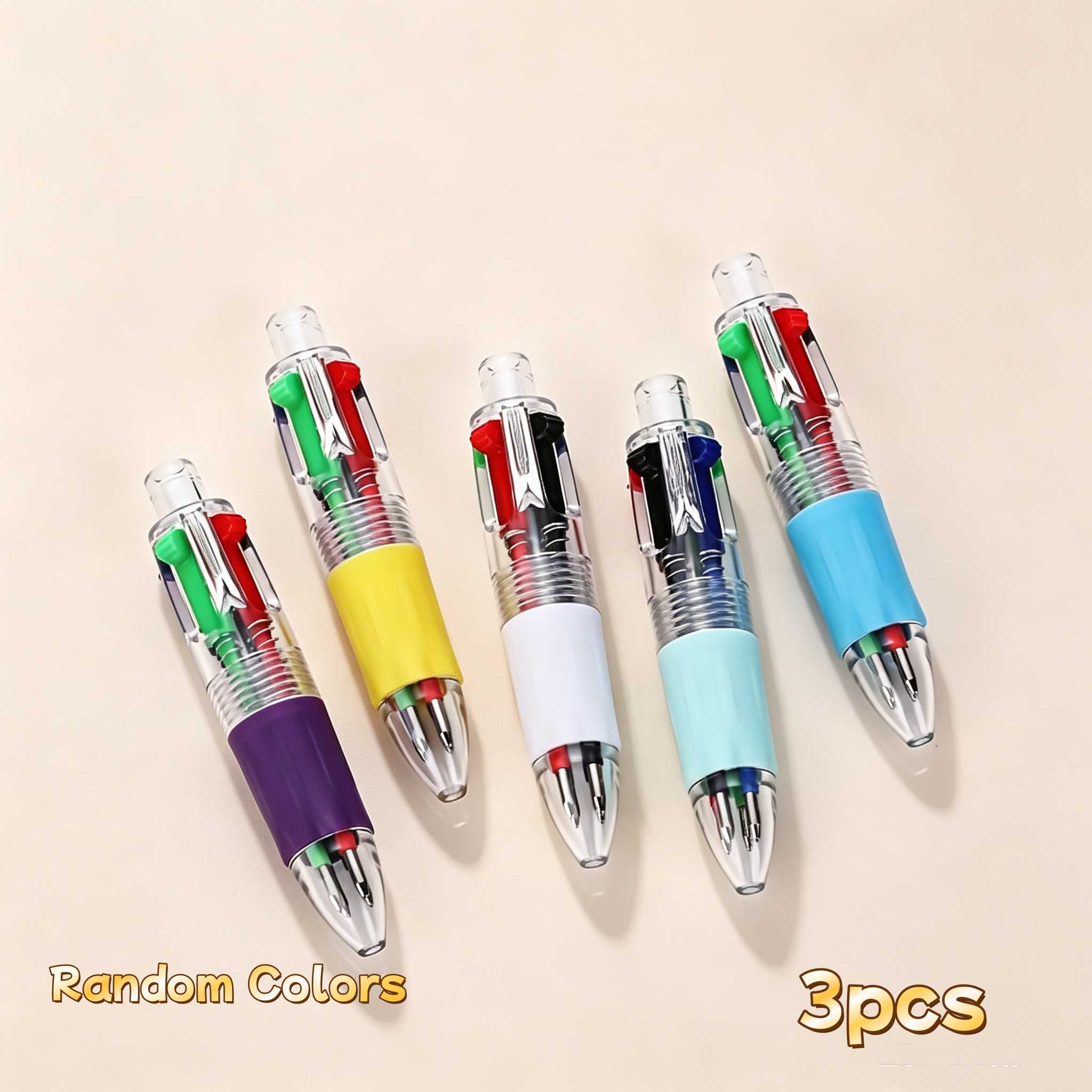 TEMU 3-pack [home Essential] Mini Retractable Ballpoint Pens, Cute Student Notebook Pens, Stationery (random Colors), Perfect Gift For 11 Major