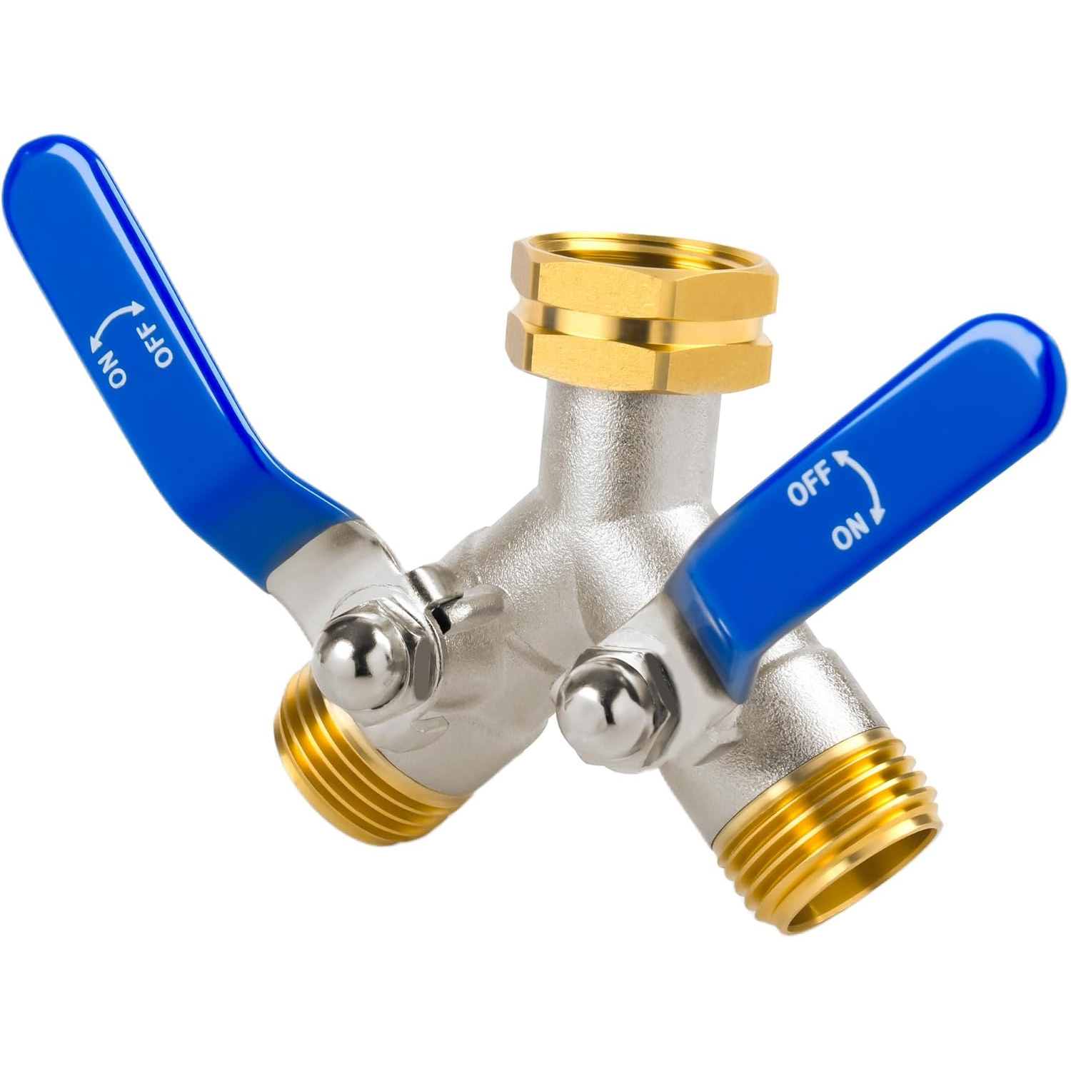 TEMU 1pc Hose Splitter 2 Way, Garden Hose Splitters, Heavy Duty Faucet Splitter, Rv Brass Water Hose Y Splitter, Double Hose Connector, Spigot