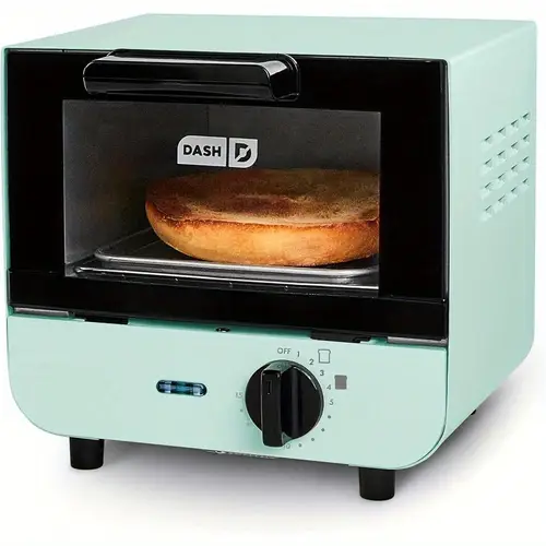mini toaster oven cooker with auto shut off baking tray rack non stick for bread pizza panini 2 capacity easy cooking kitchen appliance sleek kitchenware durable kitchen item