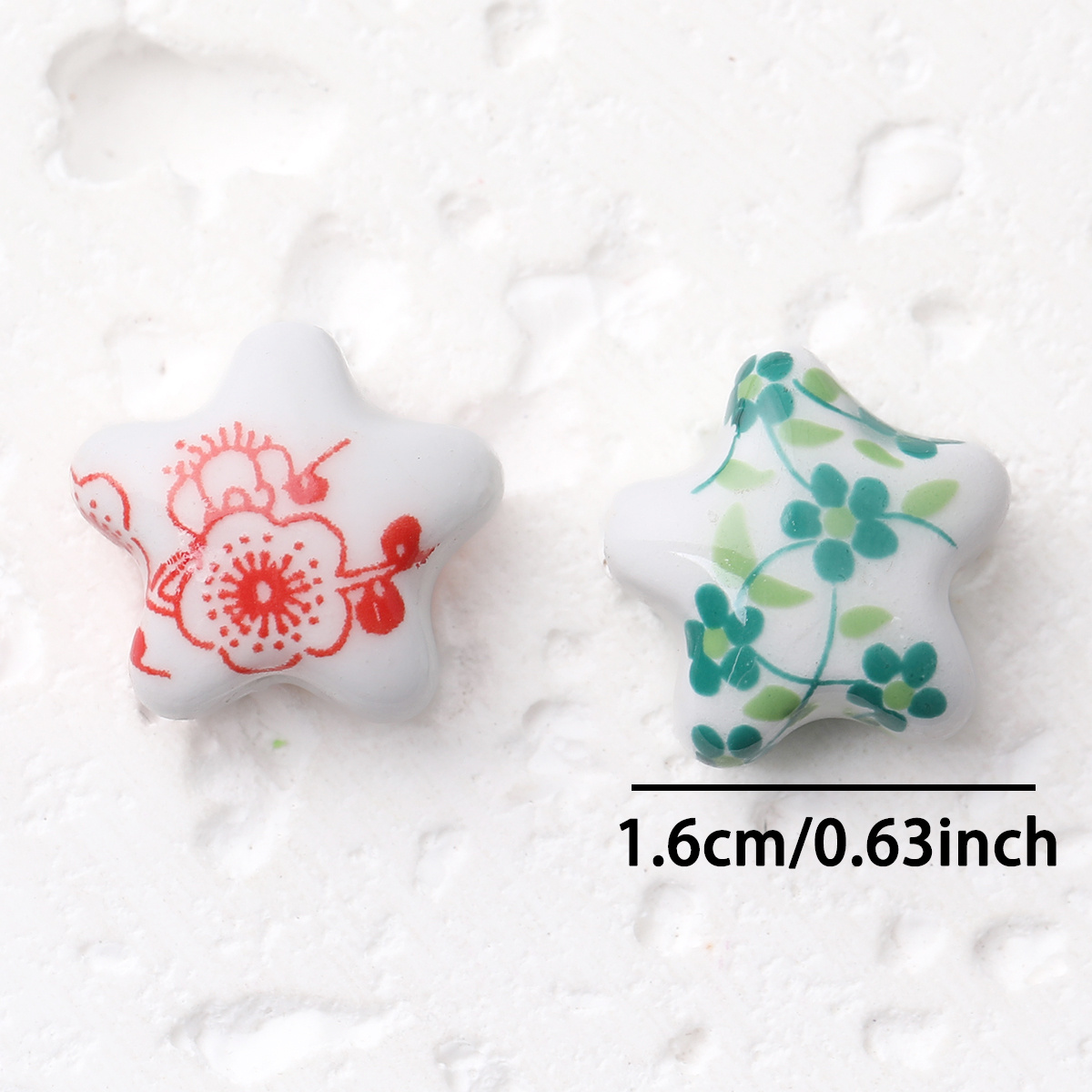 12pcs Random Color Ceramic Beads for DIY Jewelry Making