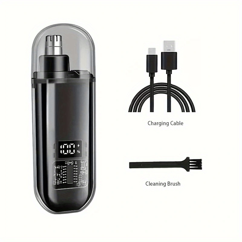 TEMU Electric Nose And Ear Hair Trimmer Men Women Nose Hair Remover Mini Portable With 150mah Lithium Battery Fast Charging Via Computer & Car Usb Interface Grooming Gift For Men And Women