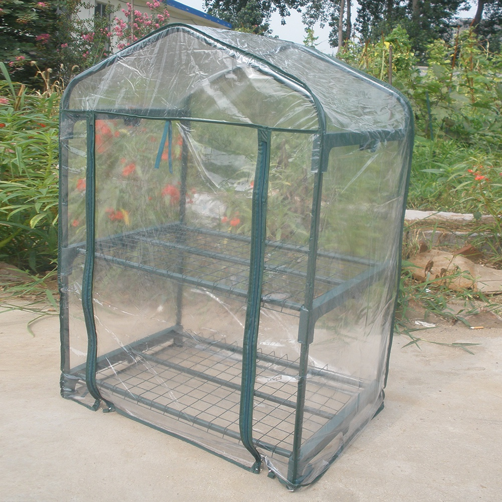 TEMU Portable Mini Greenhouse Cover With Transparent Panels & Zipper Door - Windproof Rainproof Suitable For Indoor/outdoor Use, Cover Suitable For