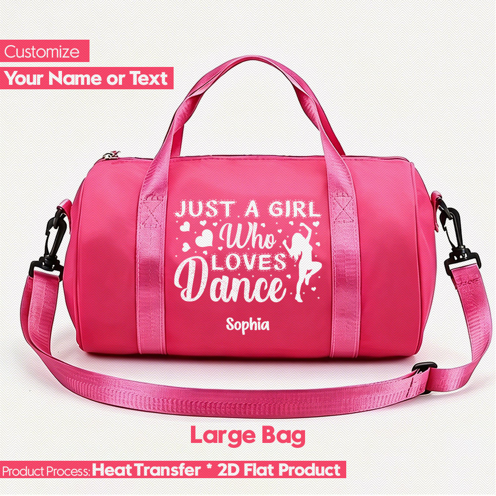 TEMU Personalized Name Crossbody Bag Dance Bag, Dance Theme Print 