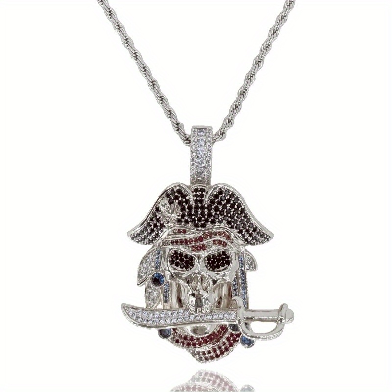 UMtrade Gothic Hip Hop Skull Tomahawk Necklace - Celtic Axe Pendant, Stainless Steel Punk Jewelry For Men & Women