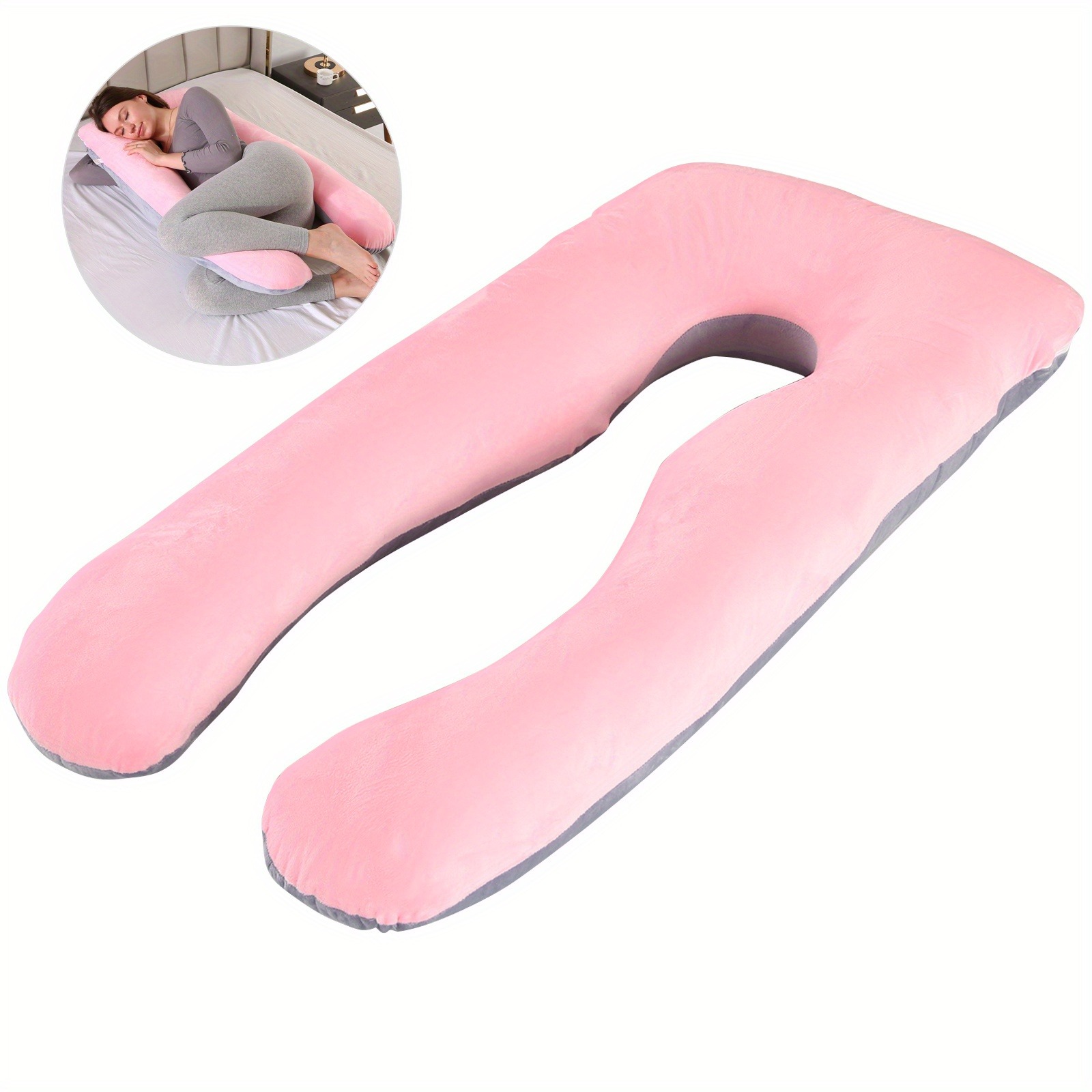 U-shaped Maternity Cushion, Detachable High Rebound Support, Ideal For Side Prone Sleeping