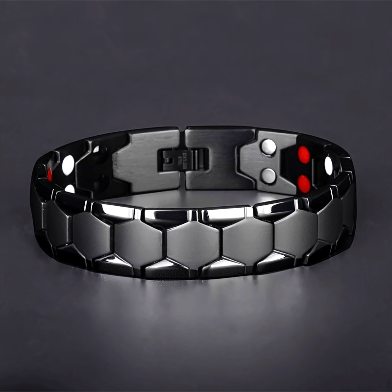 

1pc Men's Magnetic Titanium Steel Bracelet - Stylish And - For