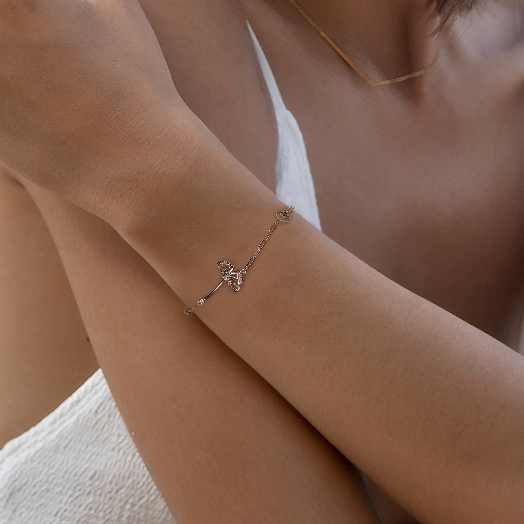 Women's Ginkgo Leaf Bracelet s925 Silver 2g Party Vacation