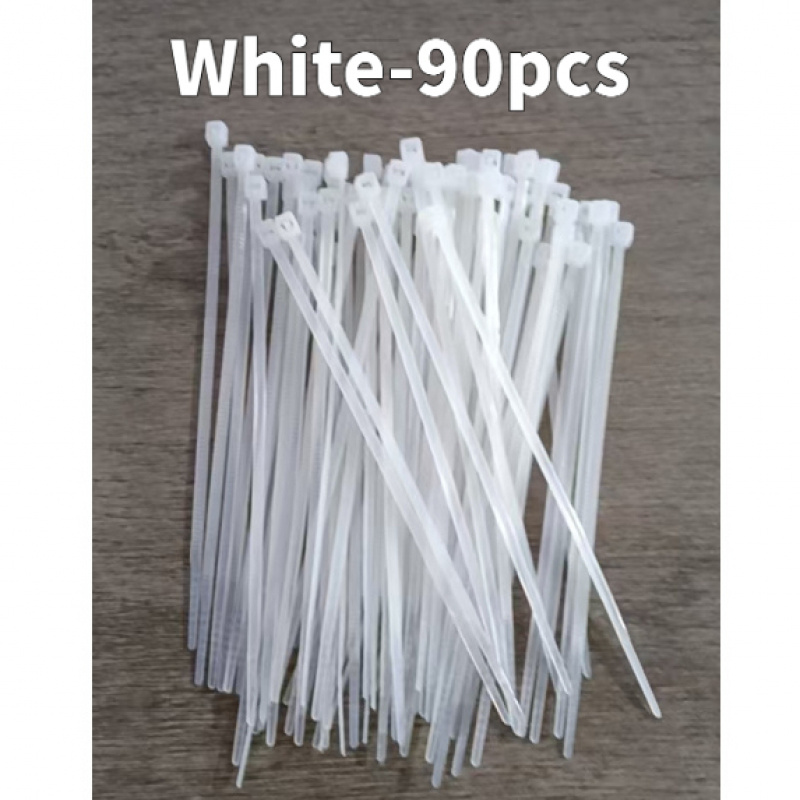 TEMU 90pcs Self-locking Nylon For Cable Ties, Strong Plastic Wire Ties For Cable Bundling And Fixing, Made Of High-quality Nylon Material, With