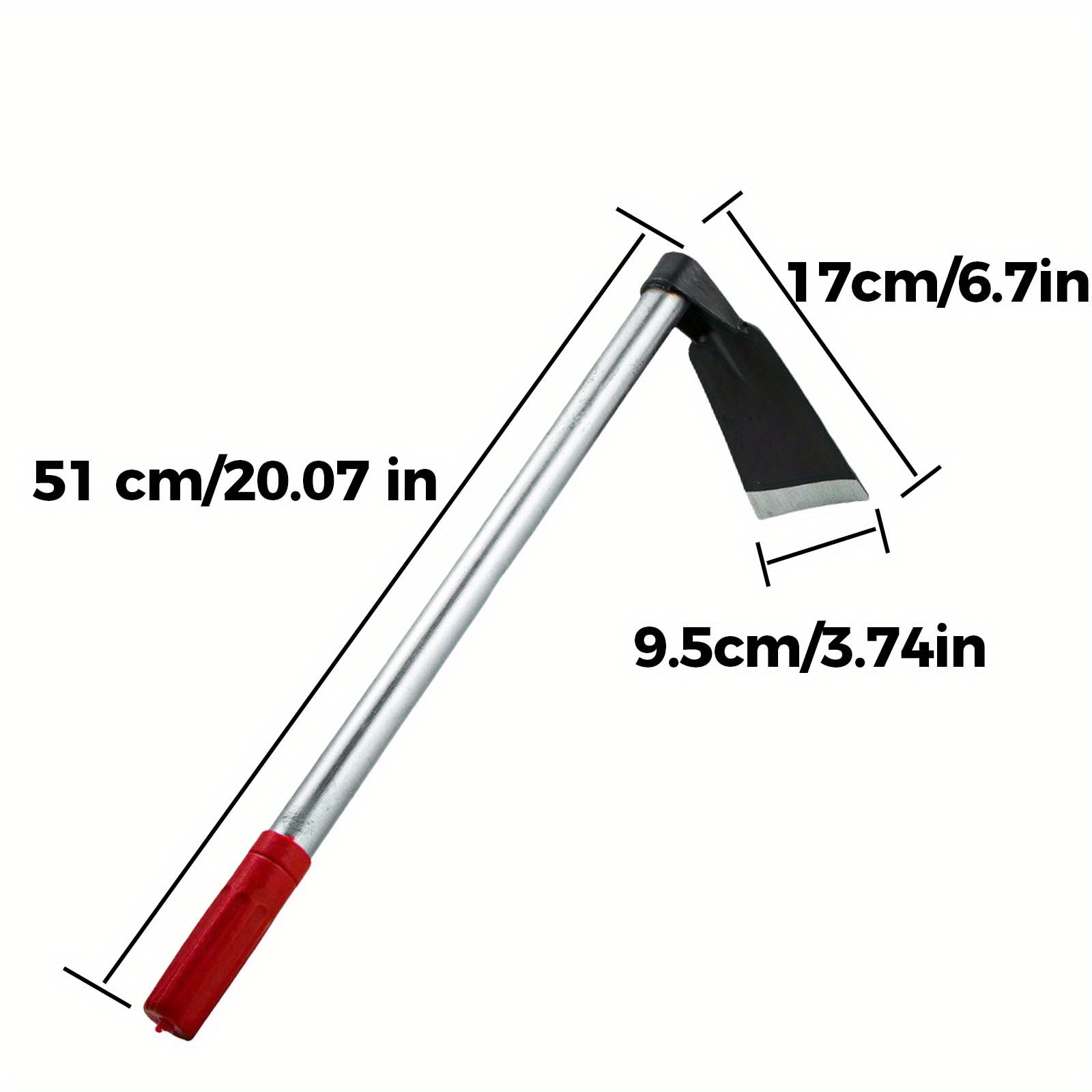 TEMU 1pc Durable Gardening Hoe, Suitable For Digging, Weeding, And , Ideal For Planting Vegetables And Dredging Water Channels - Steel, Ergonomic
