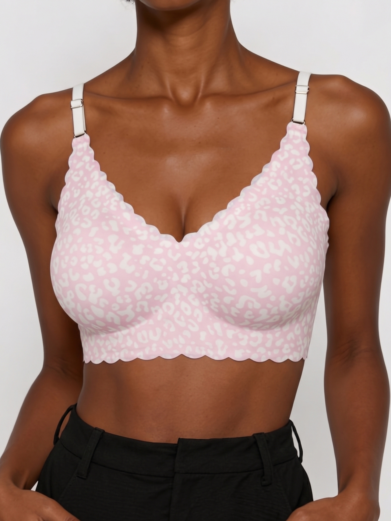 2pcs Women's Jelly Gel Bra Set, Seamless & Comfortable