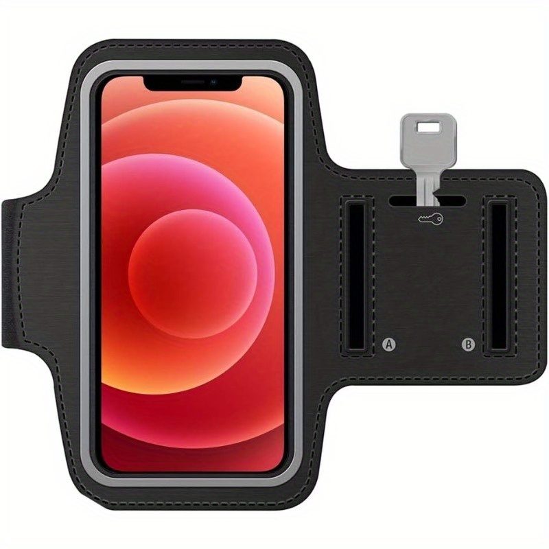 Holder, Suitable For Iphone 16 Pro Max/15 Pro Max/14 Pro Max And Other Devices, Diameter .5inch- Adjustable Holder, Keychain Included- Black