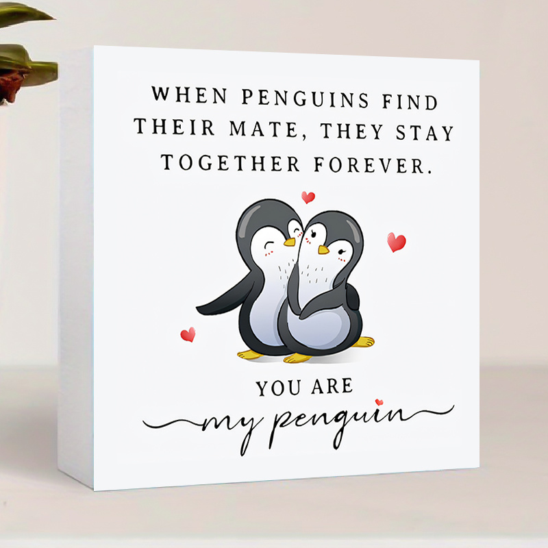 

Penguin - Valentine's Day, Anniversaries & Birthdays - Romantic 'i Love You' Gift For Couples, Wife, Husband, Boyfriend, Girlfriend