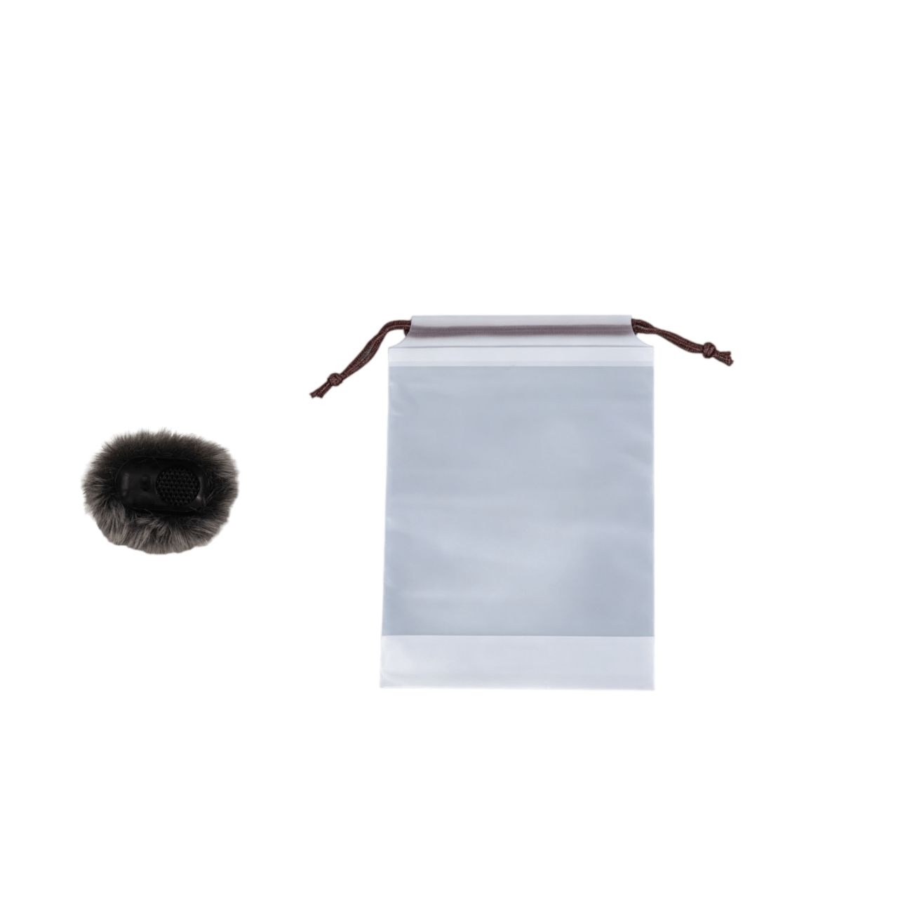 TEMU 2pcs Wireless Lavalier Microphone Plush Windscreen Set, Includes 1 Windscreen And 1 Storage Pouch, Microphone Not Included. Faux Fur