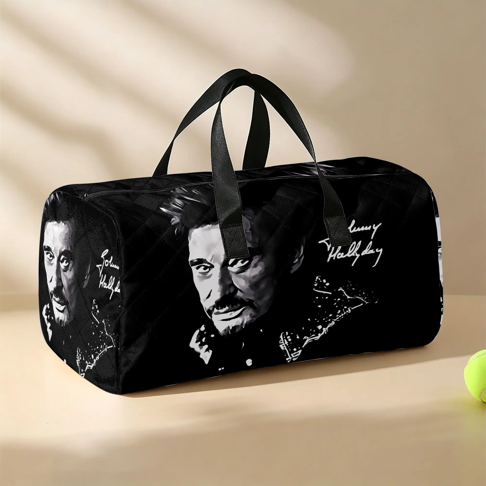 TEMU Sac de voyage pliable à grand avec impression 2D à plat, sac de sport polyvalent pour , le camping, le fitness et le rangement , 2D à plat