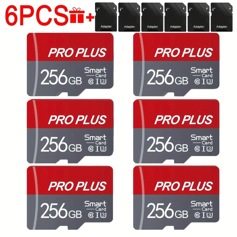 TEMU 6 Sets Of Tf Memory Cards. Uhs- 10 A1 Storage, Including Sd Card Reader. Compatible With Tablets, Cameras, Smartphones, Drones, Dash Cams,