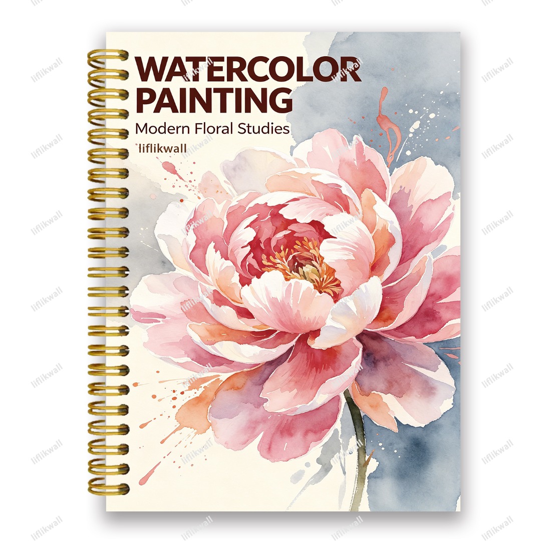 TEMU Liflikwall A Relaxing Watercolor Paper For Adults, Containing 12 Elegant And Flower Illustrations, Suitable For Beginners To Gradually Practice