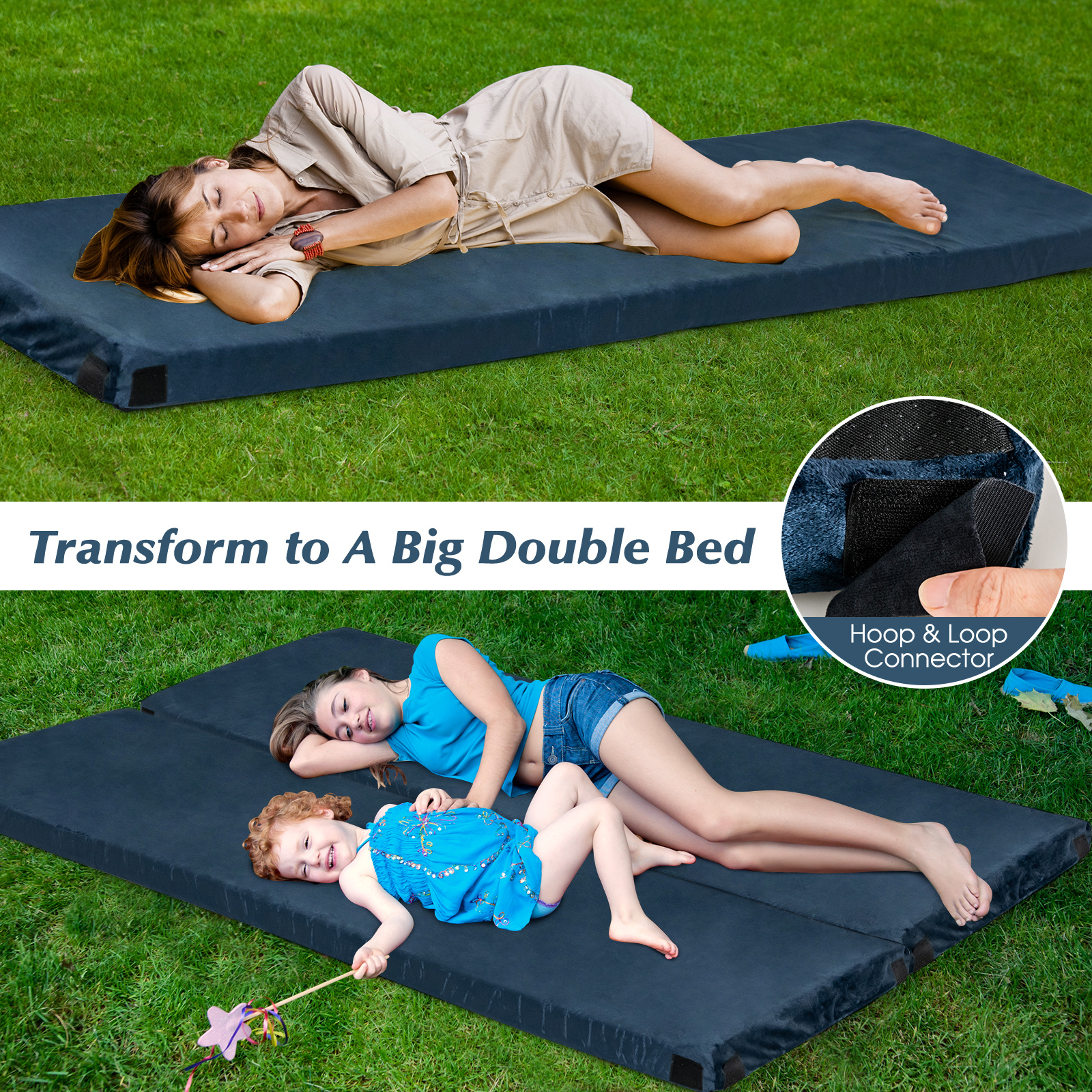 memory foam camping mattress roll up camping mat with waterproof coating non slip   carrying bag floor mattress sleeping mat sleeping mattress