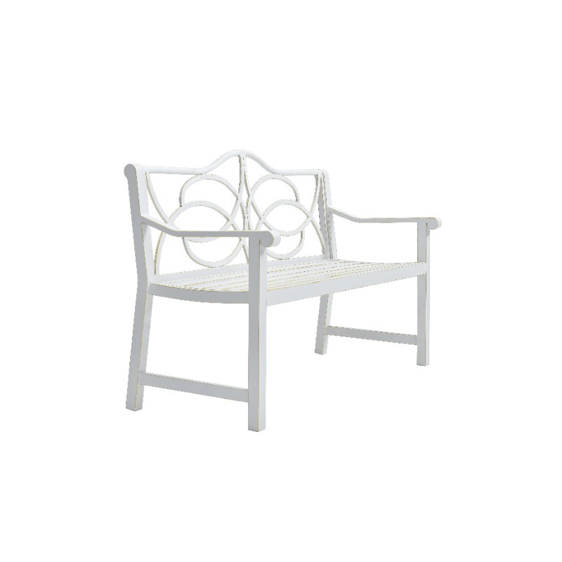 Outdoor Heavy-Duty White Iron-Look Steel Garden Bench with Backrest & Armrests - 2-3 Seater Slatted Park Bench, White Metal Frame for Patio, Porch, Balcony, Yard - Durable Low-Maintenance Furniture (No Wood), Garden Seat, Garden Bench Seat, Benches For Outside, Garden Furniture, Balcony Furniture, Patio Furniture, Bench Seating, Patio Bench, Bench Seat Indoor, Outside Bench