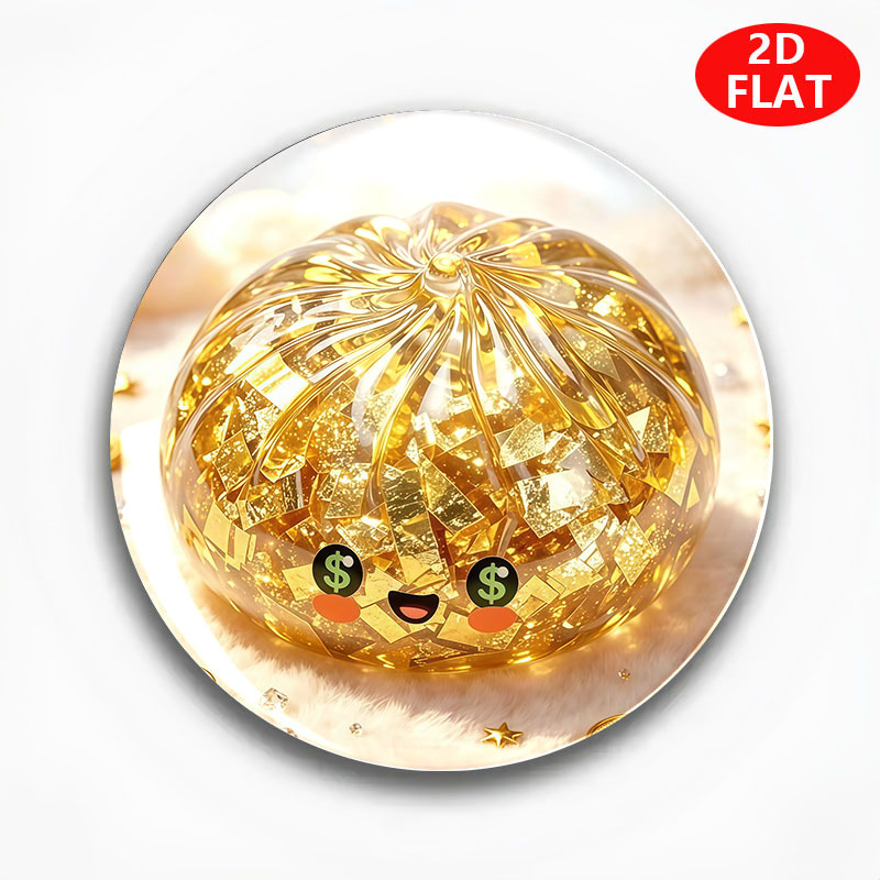 TEMU 2d Flat, Coin- Bun Badge Pin - Round Suitable For Hats, Backpacks & Clothing Brooch - Cute -themed Gift For Uniforms, Backpack Accessories, Pin