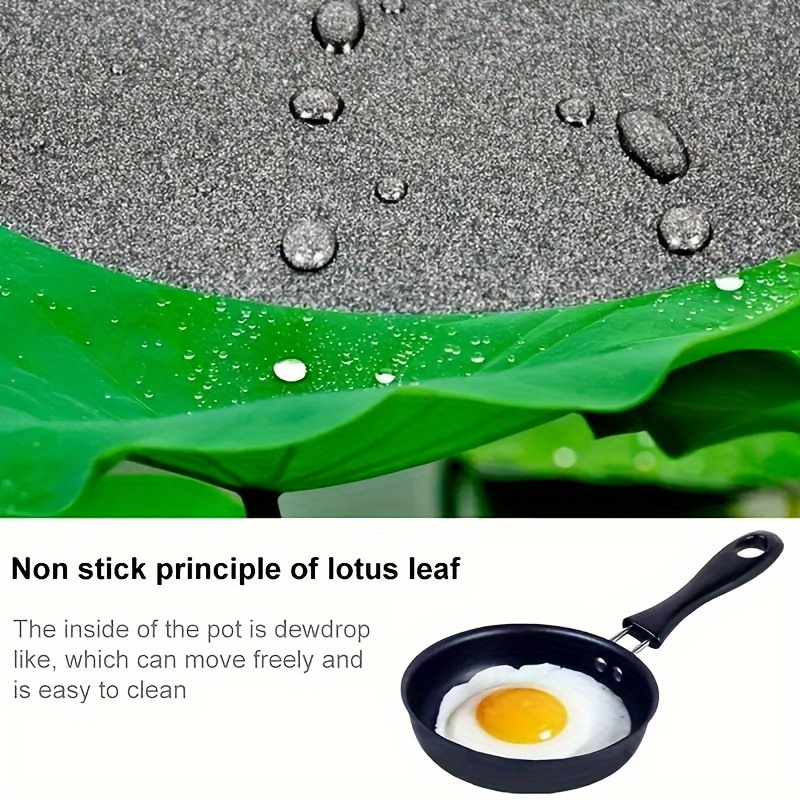 1pc   mini non stick frying pan portable flat bottom   for eggs and vegetables easy to clean kitchen cookware thickened mini kitchen pot details 3