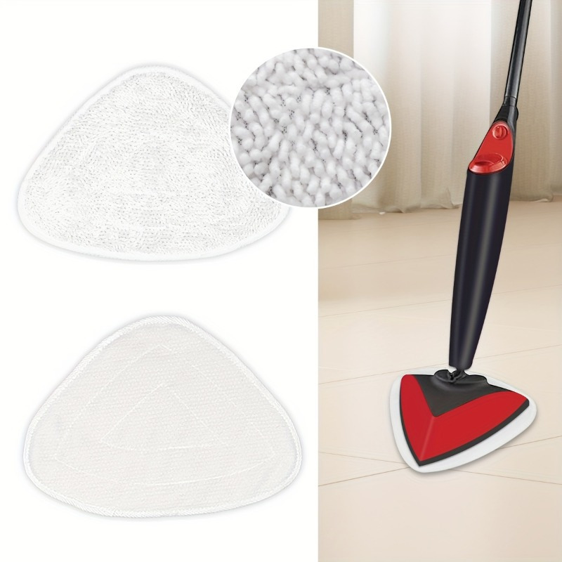 2 pack   microfiber steam mop pads compatible with vileda   high absorption reusable machine washable floor cleaning attachment cloth accessories details 4