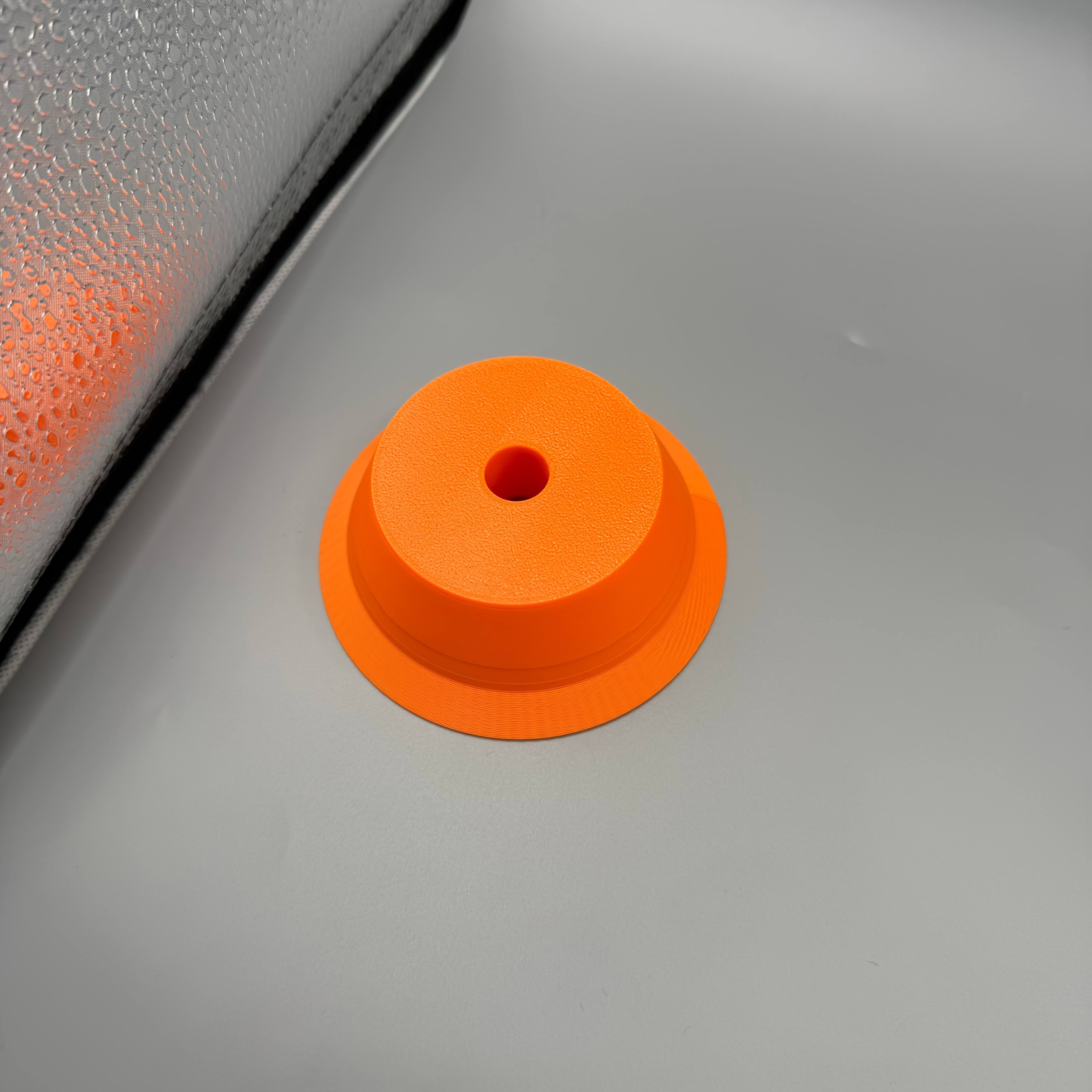 Image of Orange Circular Dust Collection Disc For Electric Drills, With Guide Hole, Used As A Dust-proof Shield For Drilling In Walls And Ceilings, A Dust-proof Auxiliary Accessory To Be Used With Drill Bits
