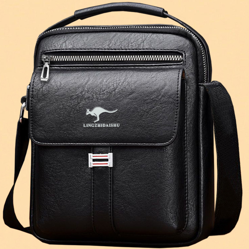 Image of Men's Crossbody Bag - Versatile Crossbody Bag For Men, Solid Color Travel Must-have Shoulder Bag, Trendy And Casual Handbag, Ideal For Daily Commutes And Travel Gifts [zipper Orientation Random]