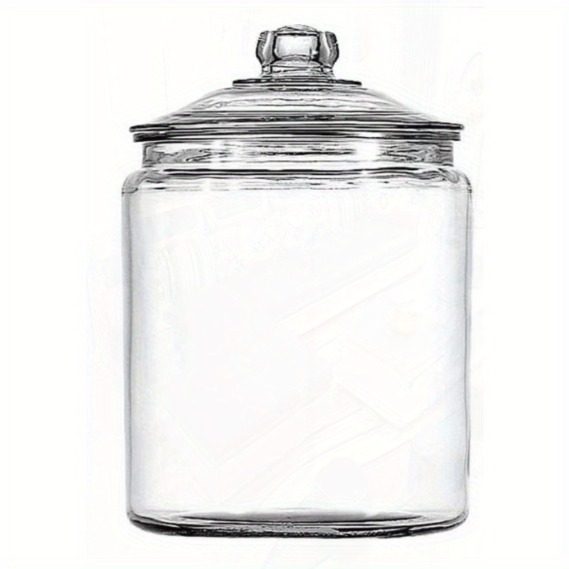       2 gallon glass jar with airtight metal lid clear pantry storage container for dry food flour sugar kitchen pantry organization food pantry food preservation container elegant kitchenware sturdy container