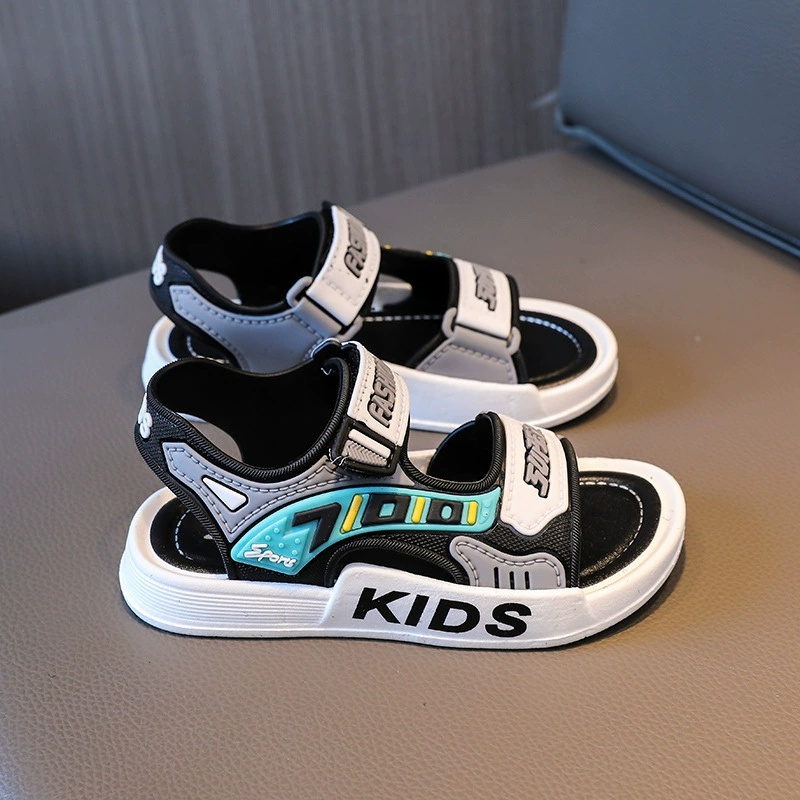 Sandalias de playa antideslizantes con diseño de dibujos animados, ideales para niños y estudiantes.