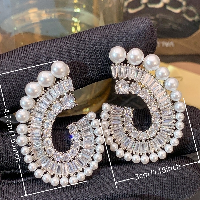 Women's Blingbling Micro Paved Synthetic Zirconia Stud Earrings