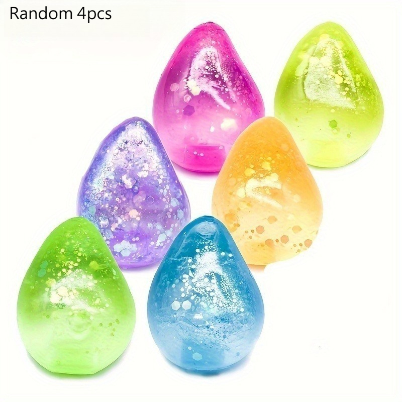 2 4 5pcs new taba water drop ball soft slow rebound stress relief ball sensory finger toy birthday gift holiday gift party gift perfect filler for halloween easter christmas parties and gift bags
