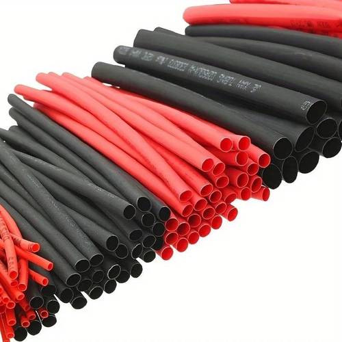 127pcs black and shrink tubing 2 1 classification polyolefin tubing automotive cable conduit winding kit
