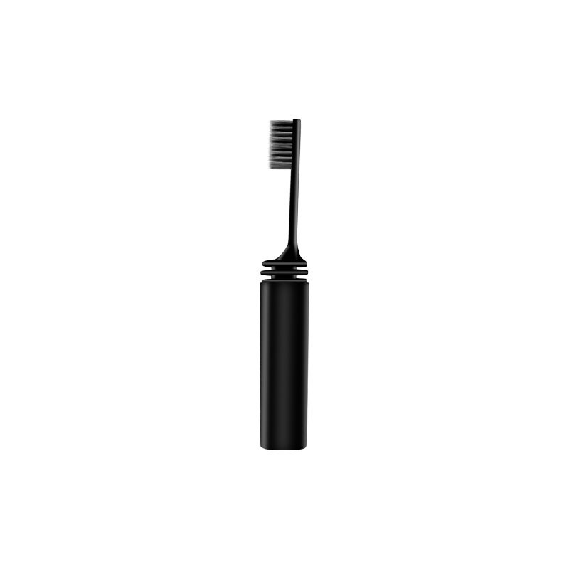 Portable Mini Compact Bamboo Charcoal Toothbrush For Adults, Designed For Travel And Business Use With Soft Bristles