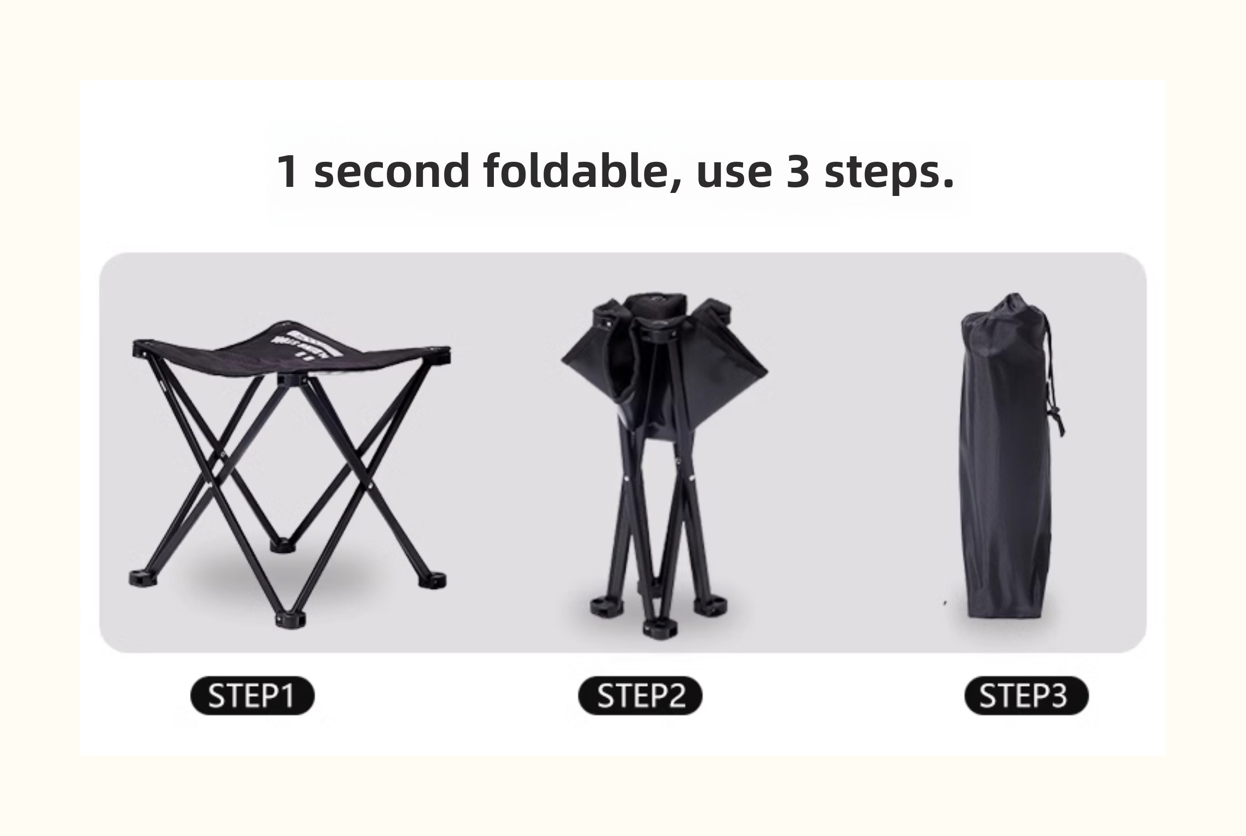 outdoor folding stool aluminum alloy portable hiking train queue camping ultra light sketch chair small   fishing Product details 3