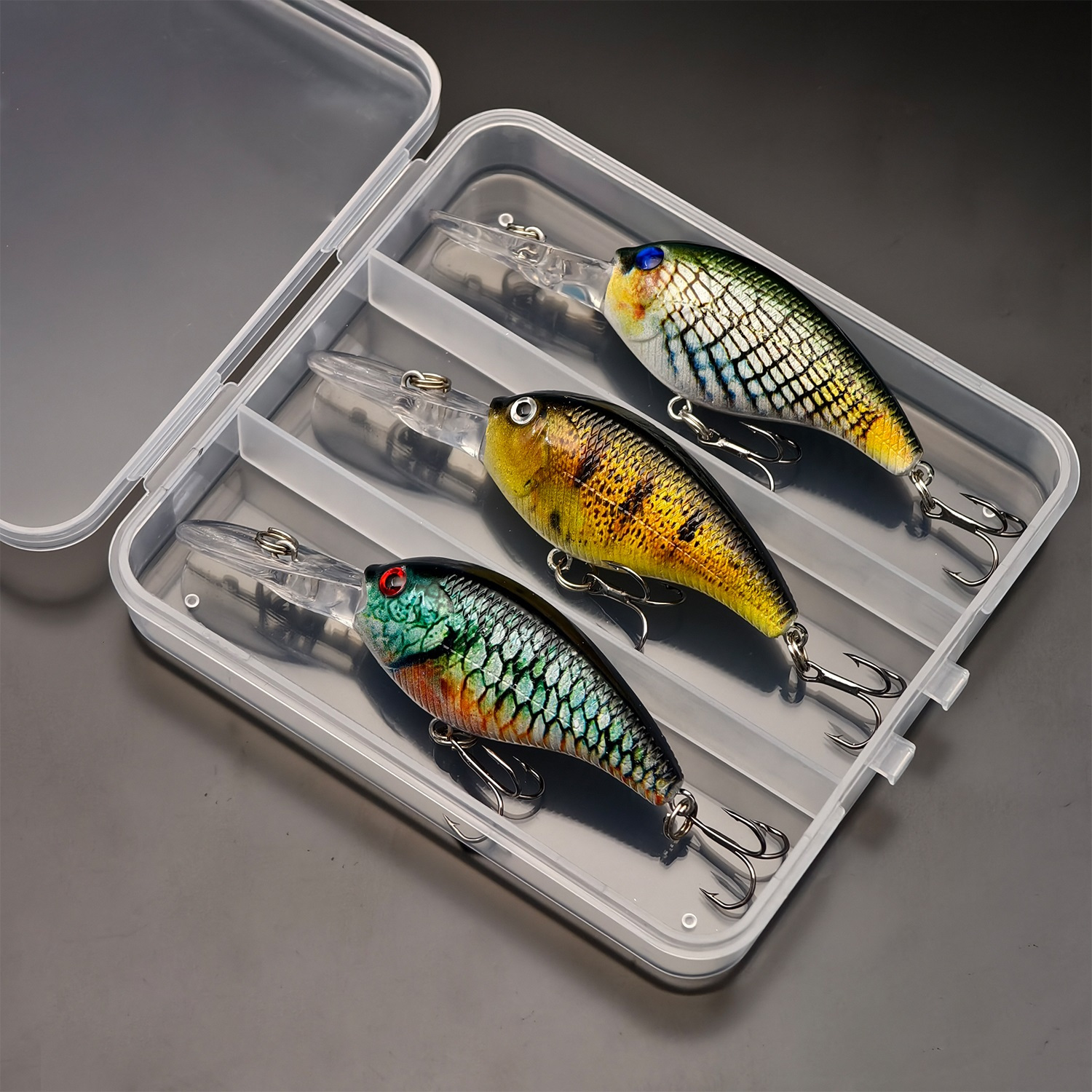 Image of Anfs 1pc/3pcs Crankbait Lure, Realistic Design Synthetic Fishing Lure, Bionic Hard Bait, Fishing Gear, 8.8 Cm/3.46 In 10.5 G/0.36 Oz