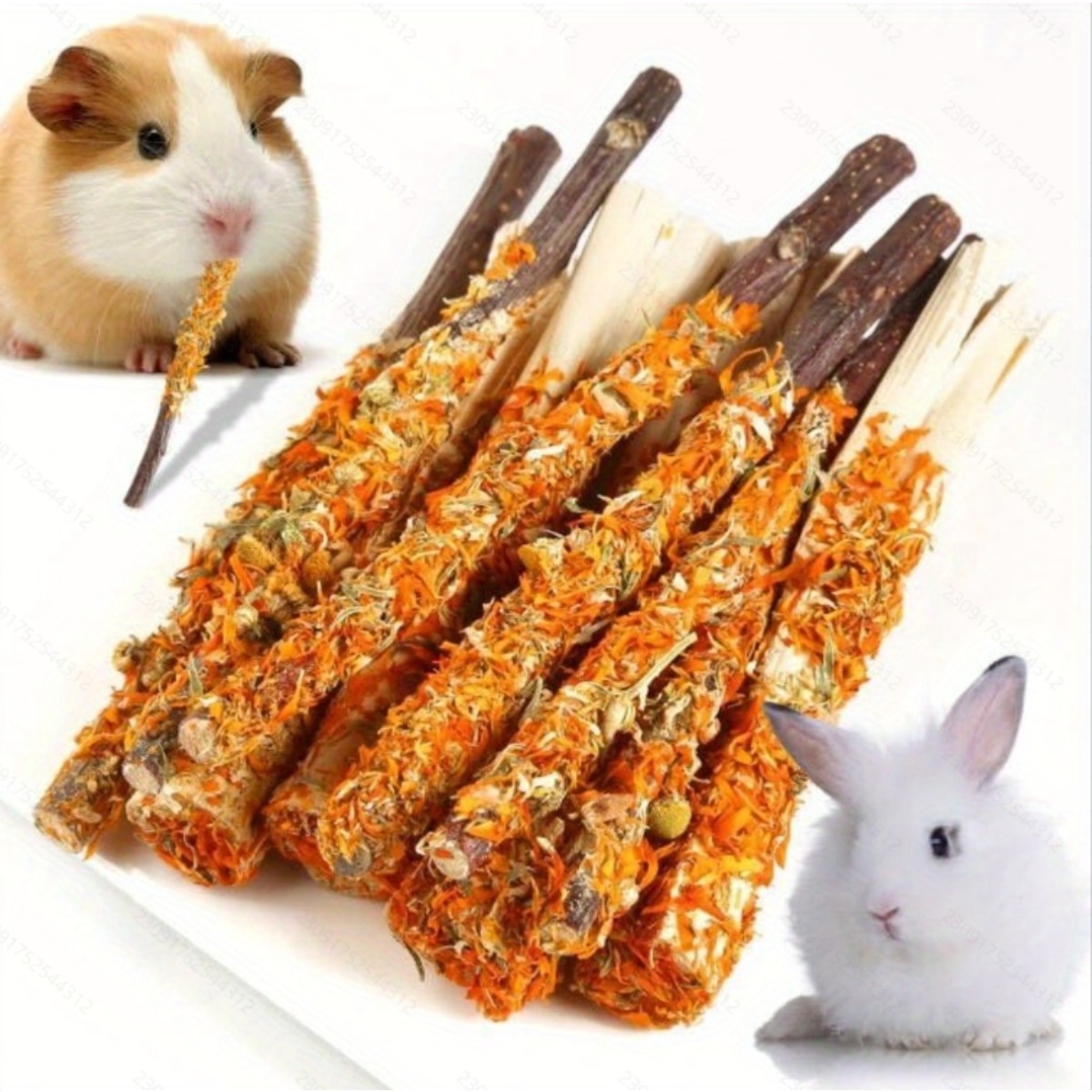 E-shop Natur Apfelholz Stäbchen für Kaninchen, ideales Kauspielzeug für Kleintiere, zur Dekoration von kleinen Tierkäfigen, geeignet für Hamster, ,