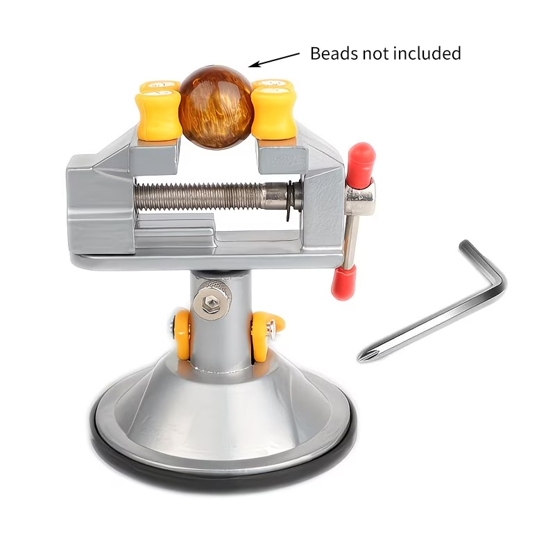 TEMU Set di morsa da mini di grado industriale: struttura in metallo per carichi pesanti, design a durevole e stabile, rotazione a 360簞, morsetto da
