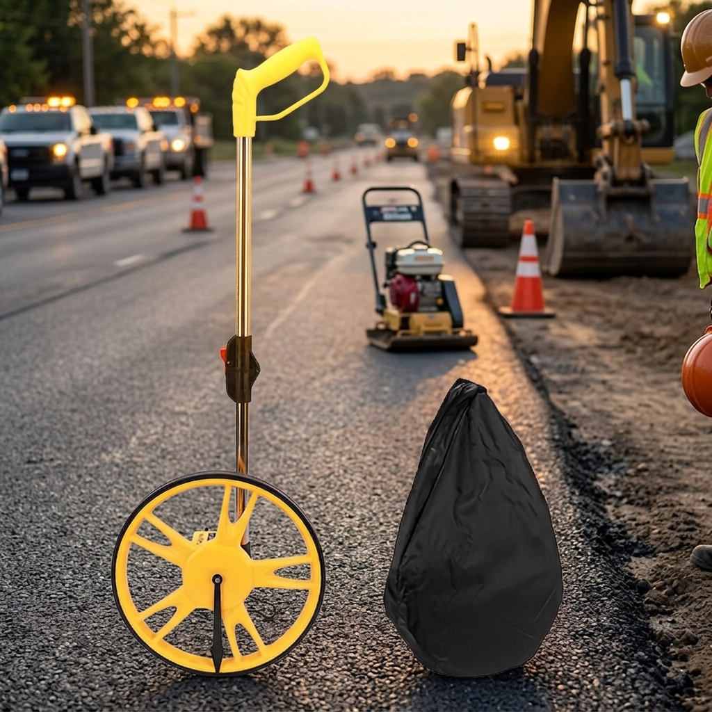 Image of Mechanical Measuring Wheel, Supports Folding And Storage, And With A Storage Bag. The Ergonomic Structure Makes It Comfortable To Hold And Provides Accurate Measurement Data
