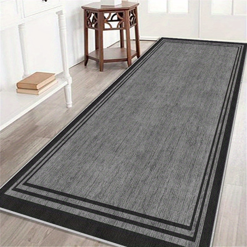 TEMU 1pc Extra-long Hallway Mat - Lightweight Floor Mat, Machine Washable & Foldable Mat, Easy-clean Modern Home For Hallway, Stairs, Bedroom,