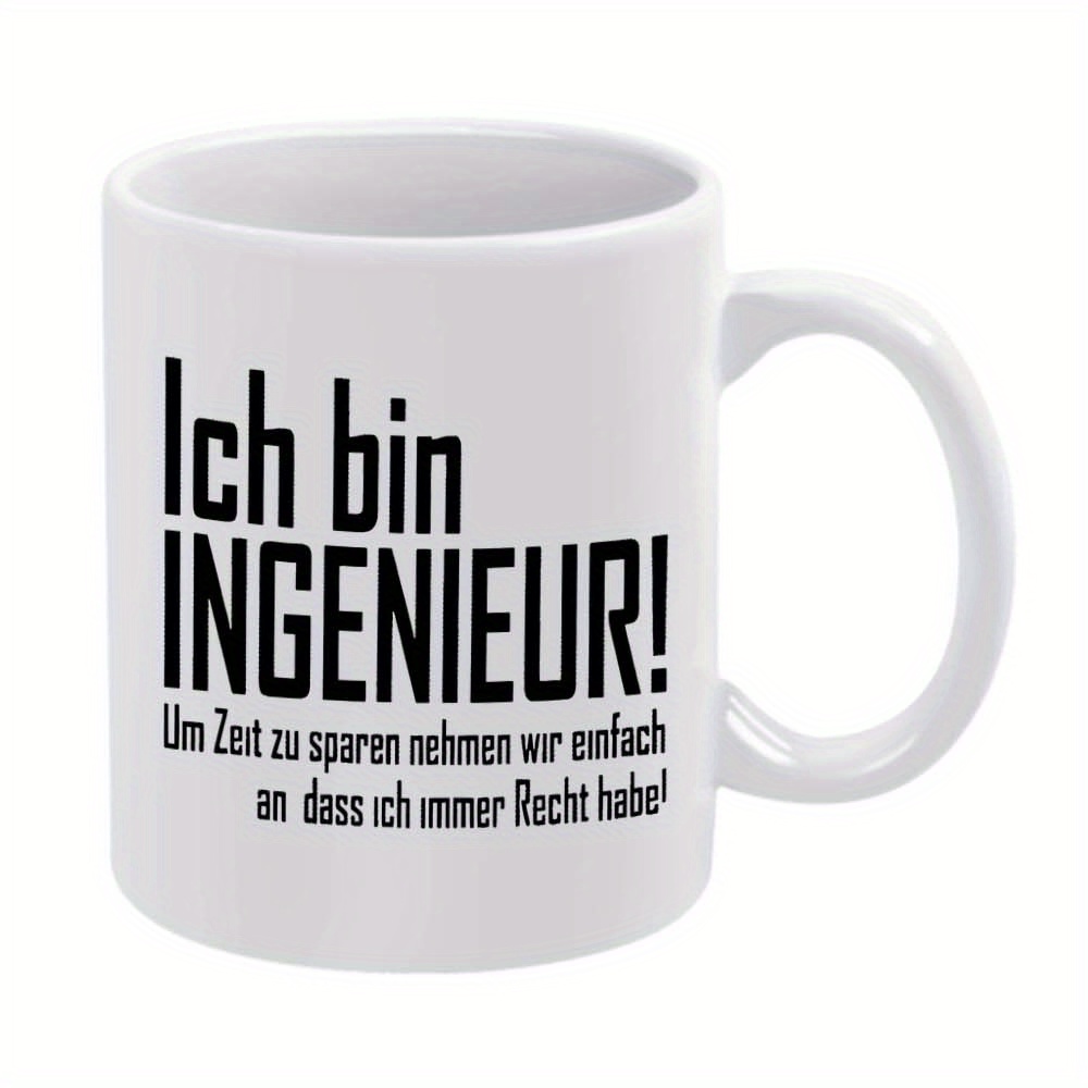 Image of 1pc Funny Engineer Humorous Ceramic Mug 11oz (360ml), I'm An Engineer Coffee Cup For Beverages, Birthday And Holiday Gift Idea, Drinkware