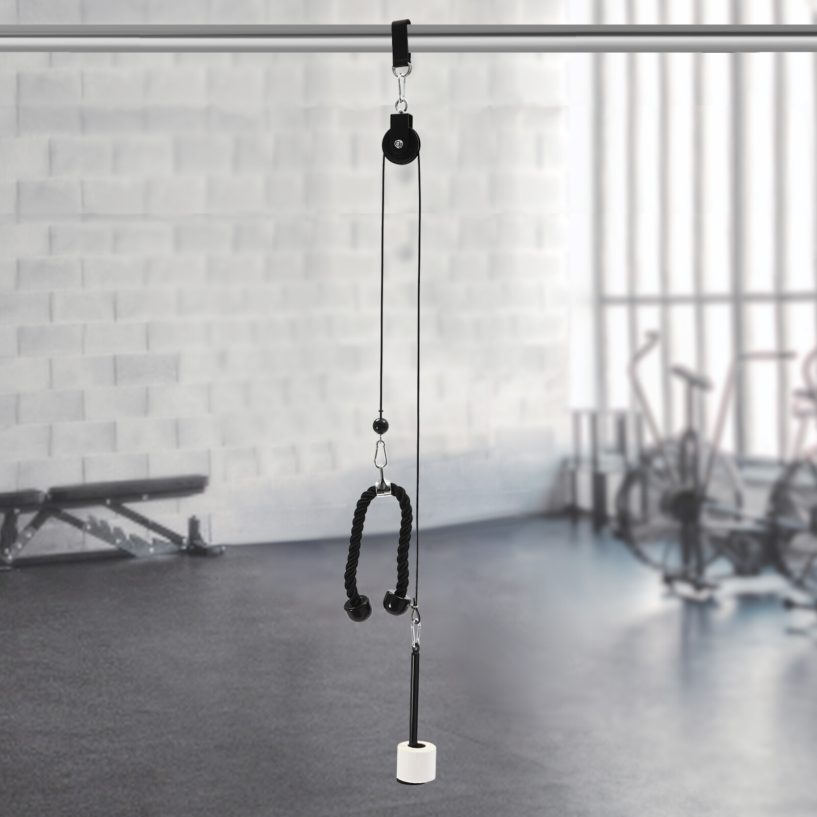 Image of Cable Pulley System Weight Pulley Tool Training Equipment Gym 100kgoukaningnamosyonamasyoquilternnamasyo Namasyo